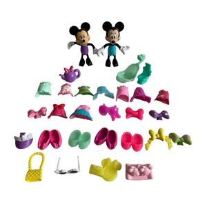 Minnie Mouse Bowtique Dress Up Dolls Snap N Style Lot Shoes Acessories Bag Toys